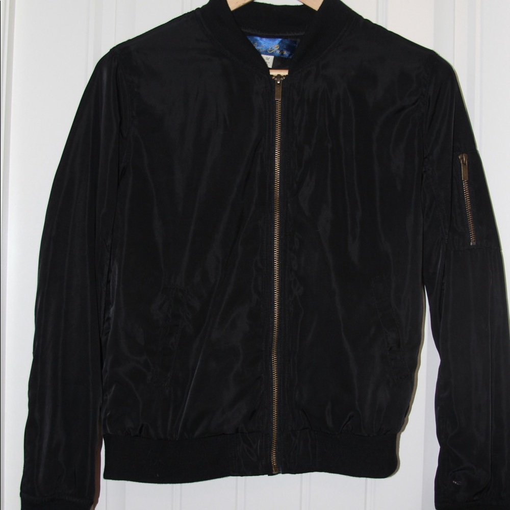 Francesca’s Black Bomber Jacket